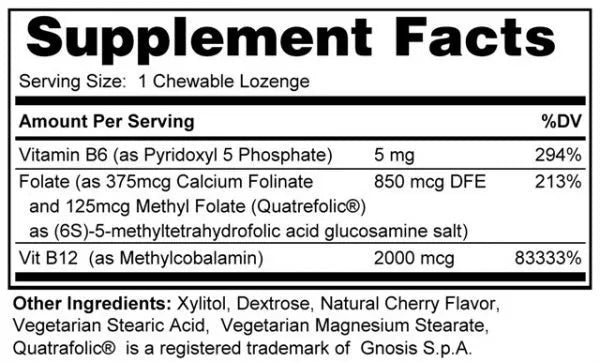 Ultra Methylation- Vitamin B12, Vitamin B6, Folate